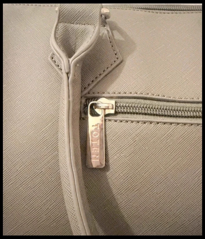 TOTEM large format grey structured bowling handbag – photo 4